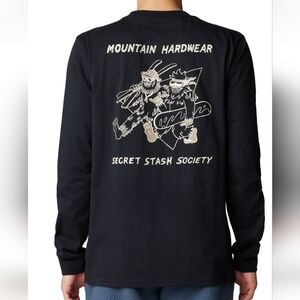 Mountain Hardwear Men's Secret Stash Long Sleeve T Shirt black Sz S NWT